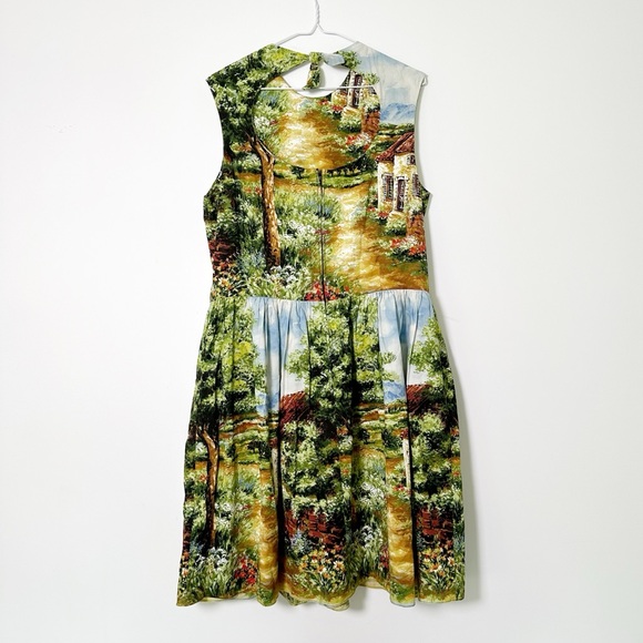 Vintage Bernie Dexter Cottage Country Print Dress - Picture 2 of 11